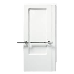 Roll-In 1-1/4 in. x 40-5/8 in. x 65-9/16 in. 2-piece Glue-Up Shower End Wall Set in White