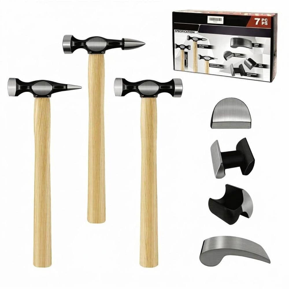 7 Piece Auto Body Repair Tool Kit Carbon Steel Dolly Hammer Set for Car Dent Fender Panel Restoration price history on PriceWatchPro