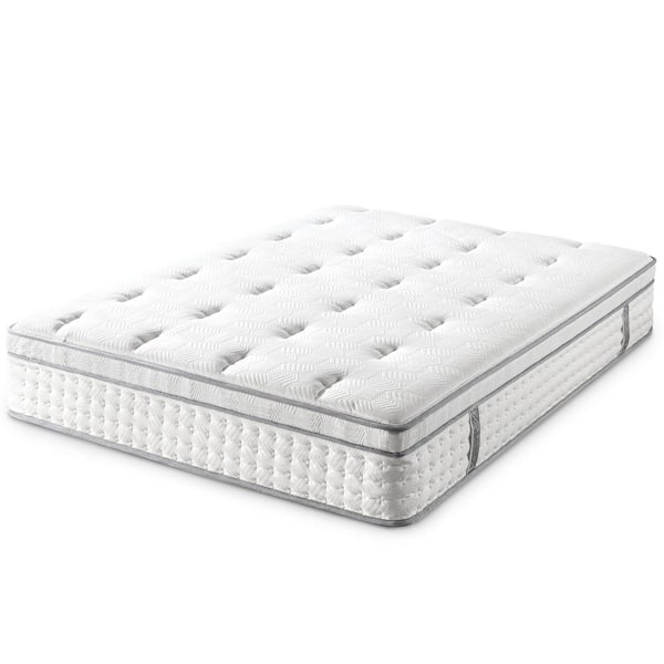 Zinus Full Medium Euro Box Top Pocket 13 in. Spring Hybrid Mattress