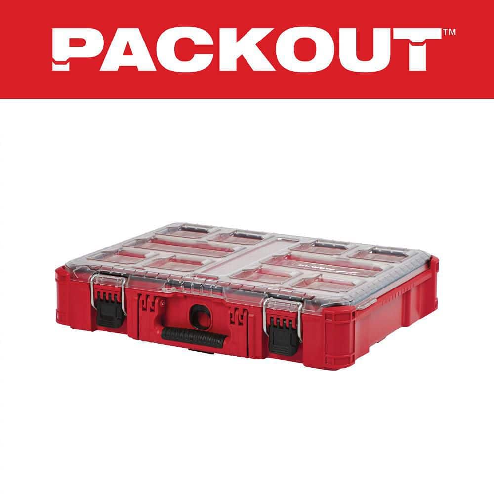 Milwaukee PACKOUT 11-Compartment Impact Resistant Portable Small