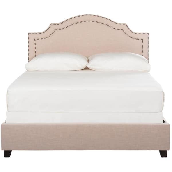 SAFAVIEH Theron Off-White/Beige Full Upholstered Bed