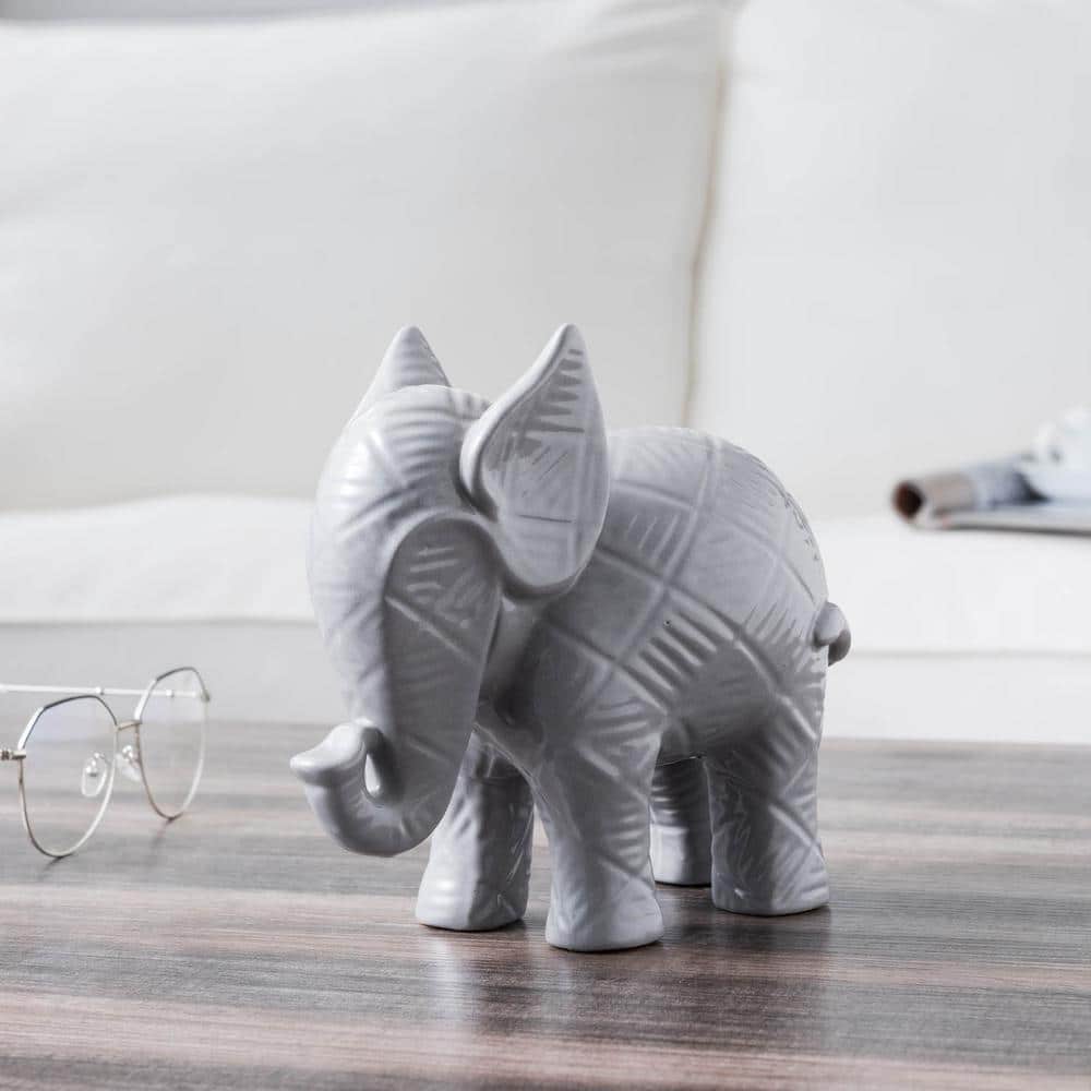 Textured Gray Baby Elephant