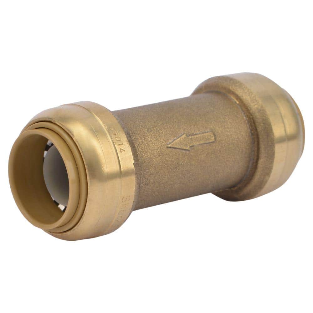 Garden Hose CMI Inc 3/4 inch Dual Check Valve Spring-Loaded Brass Double Check Valve Assembly,for RV Outdoor Faucet,Boiler,Lead-Free Union 3/4 X 3/4 FNPT Water Backflow Preventer