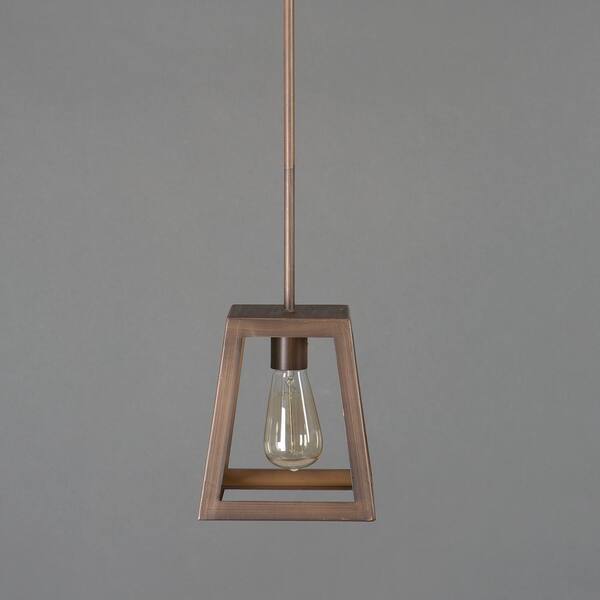 Yosemite Home Decor Skyline Ridge Collection 1-Light Oil Rubbed Bronze Pendant with Metal Frame