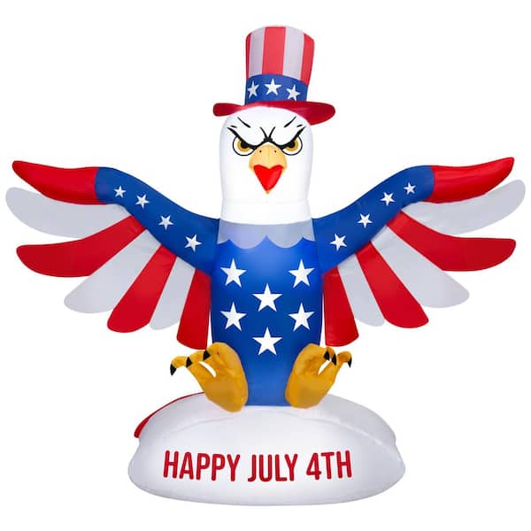 3-1/2 ft. x 1 ft. Airblown Independence Day American Eagle