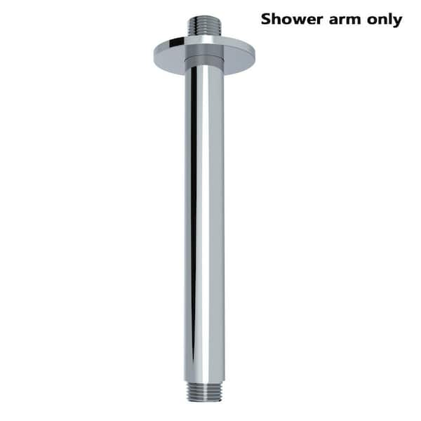 8 in. Brass Round Shower Arm, Chrome