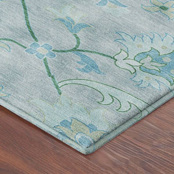 Mayfield Premium Machine Washable Abstract AMF2291 Mint 10 ft. x 14 ft. Area Rug