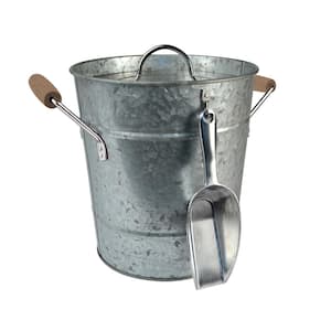Galvanized Ice Bucket with Liner and Scoop