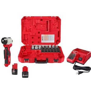 M12 12V Lithium-Ion Cordless Cable Stripper Kit for Al THHN/XHHW Wire w/High Output 2.5 Ah Battery