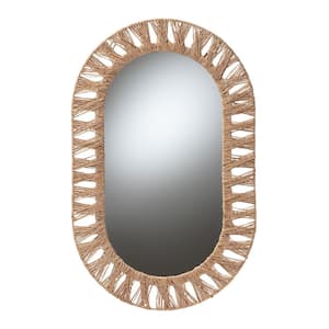 Geona 22 in. W x 34.6 in. H Jute Frame Mirror