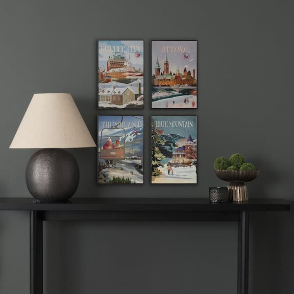 Quebec City GoSeries 1 Black Framed Wall Art 15.5 in. x 10.5 in.