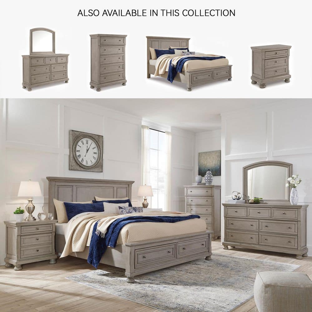 Lettner Gray 2-Drawers 28.75 in. W Nightstand - thumbnail 8