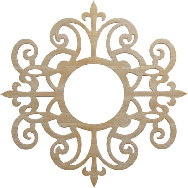 Ekena Millwork 0.25 in. x 7.125 in. x 22 in. Wood Medallion Moulding