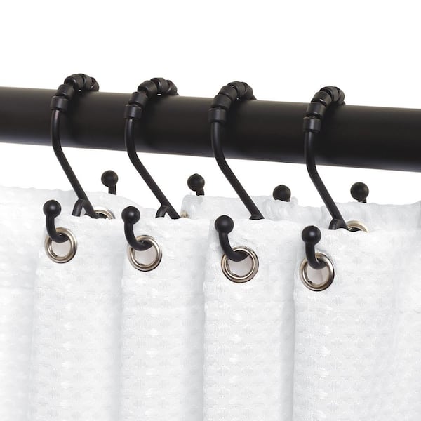 Zenna Home NeverRust Aluminum Double Roller Shower Hooks in Matte