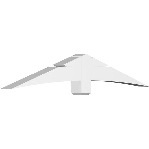 Ekena Millwork Alberta 84 in. W x 14 in. H x 6 in. D Signature Polyurethane Bracket