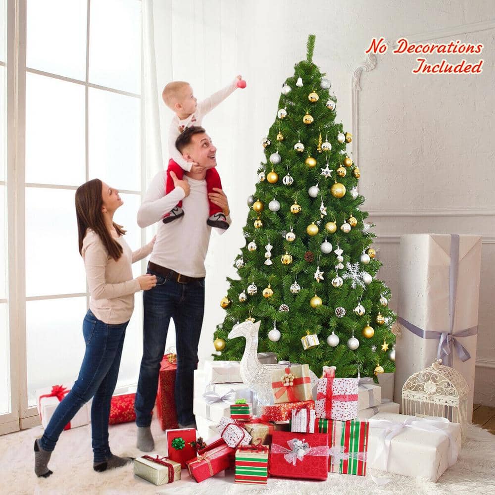 7.5-Foot Green PVC Christmas Tree with Metal Stand