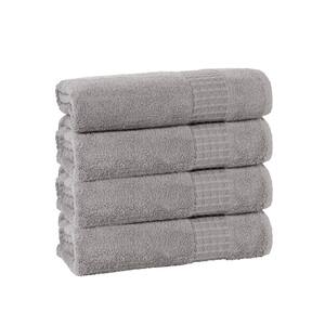 Ela 4-Pieces Silver Turkish Cotton Bath Towels
