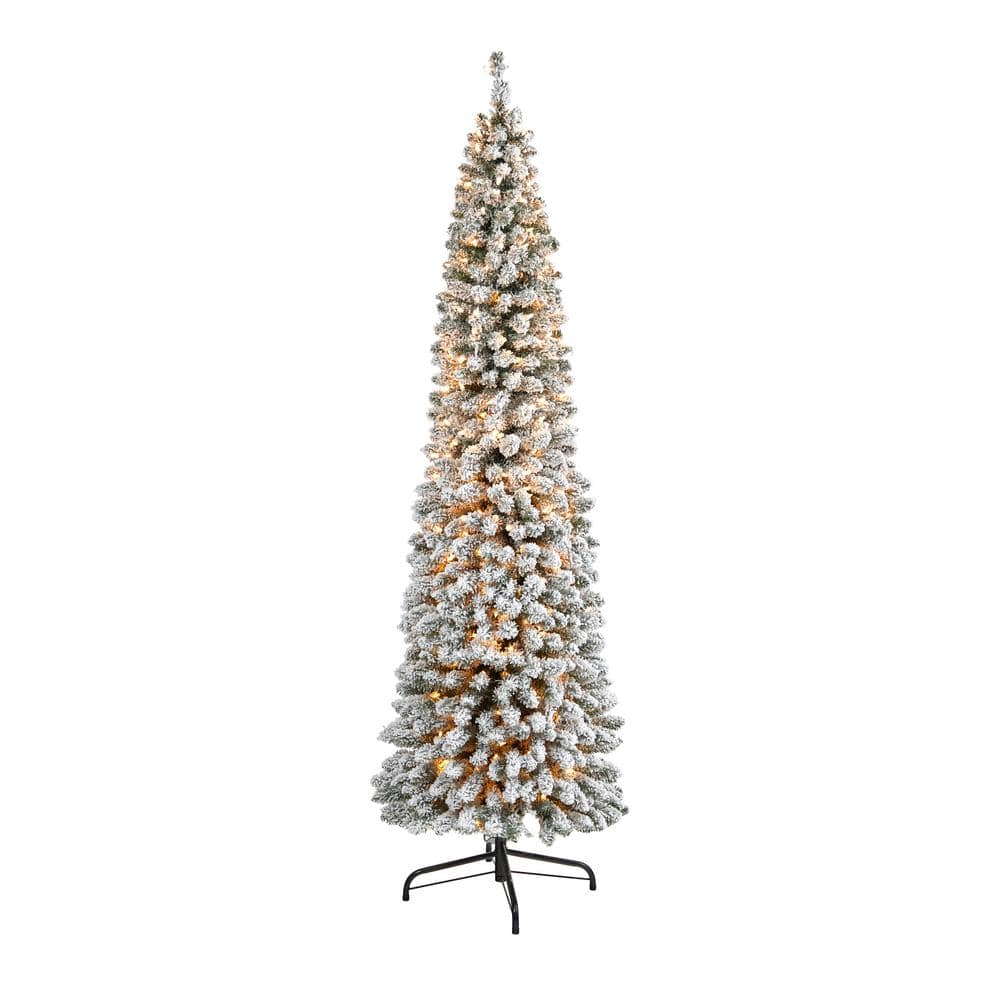 7 ft. Flocked Pencil Artificial Christmas Tree with 400 Clear Lights and 574 Bendable Branches price history on PriceWatchPro