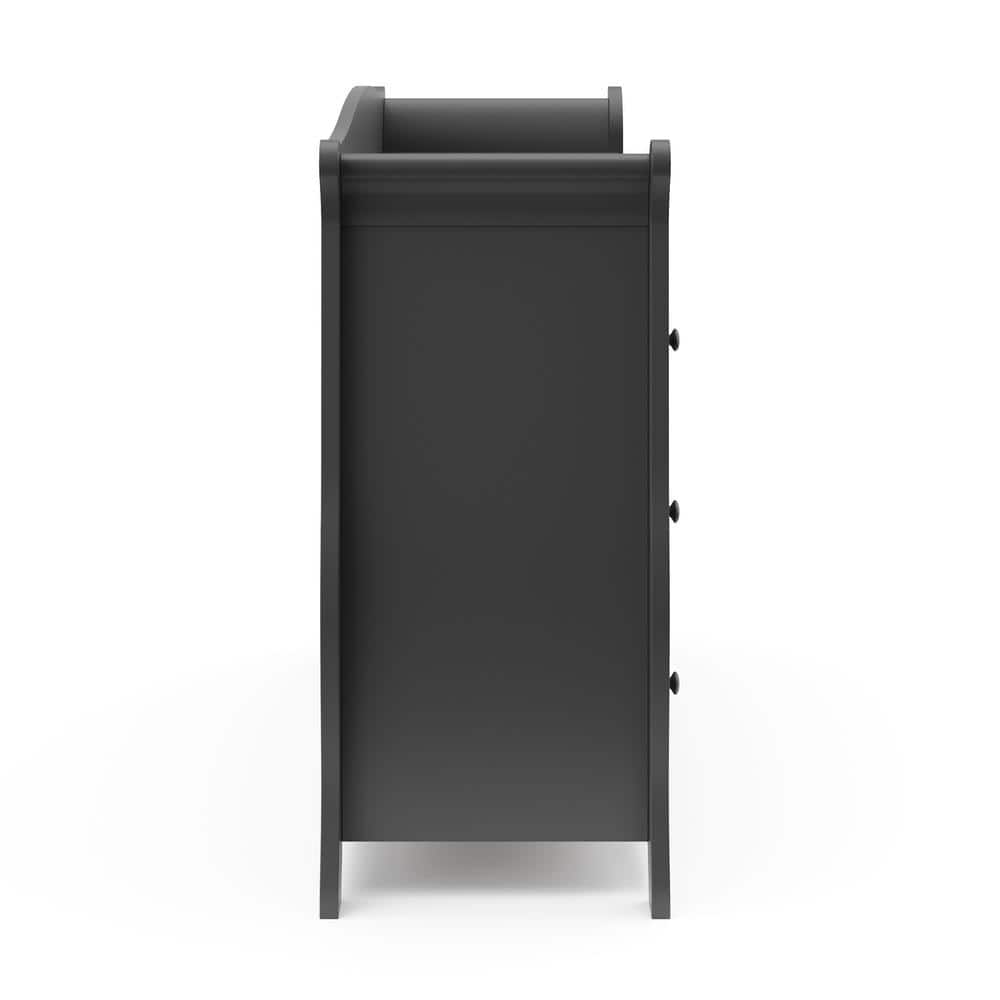 Gray Double Nursery Dresser with Six Drawers