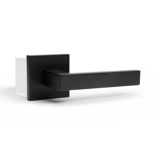 McBowery Allen Matte Black Hall/Closet Modern Door Handle (Passage - Left Hand)