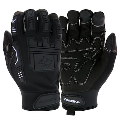 Large Synthetic Leather Performance Impact Work Glove with Touchscreen Capability