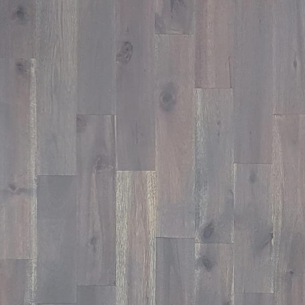 Interbuild 6.2 ft. L x 36 in. D, Acacia Butcher Block Island Countertop, Finished in Dusk Grey with Square Edge