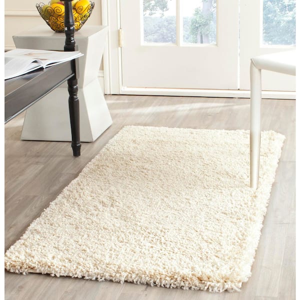 California 2 ft. x 3 ft. Ivory Solid Color Accent Rug
