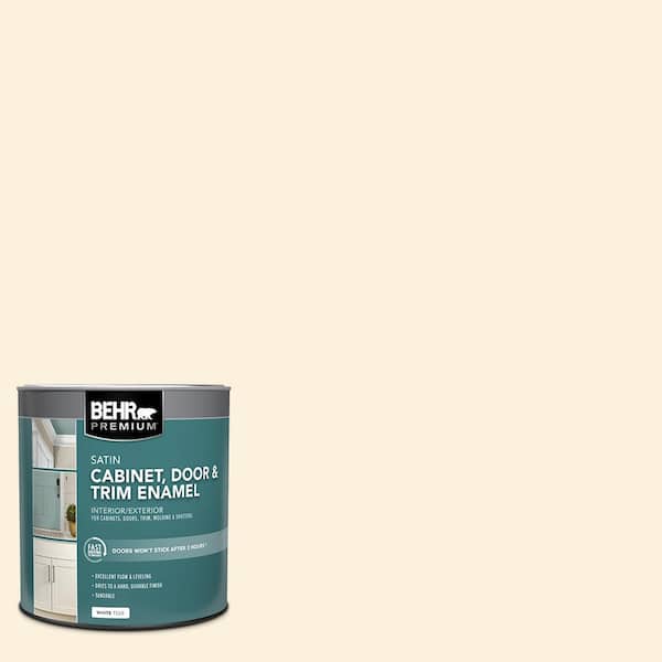 BEHR PREMIUM 1 qt. #M260-1 String Cheese Satin Enamel Interior/Exterior Cabinet, Door & Trim Paint