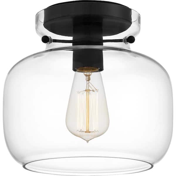 Quoizel Lorah 9 in. 1-Light Matte Black Flush Mount
