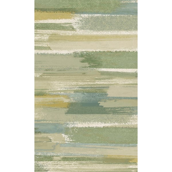 Walls Republic Green Yellow Painted Water Lake Abstract Printed Non-Woven Paper Non Pasted Textured Wallpaper 57 Sq. Ft.