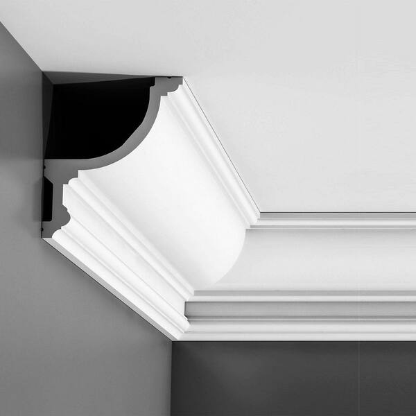ORAC DECOR 4-7/8 in. x 5-7/8 in. x 78-3/4 in. Primed White Plain Polyurethane Crown Moulding (12-Pack)