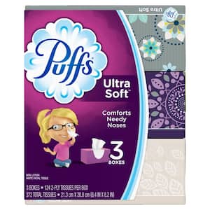 Ultra Soft Facial Tissue 2-Ply (124 Count) (3 Pack)