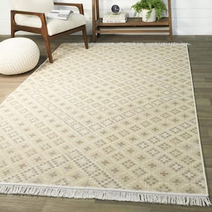 Laird Beige 5 ft. x 7 ft. Geometric Area Rug