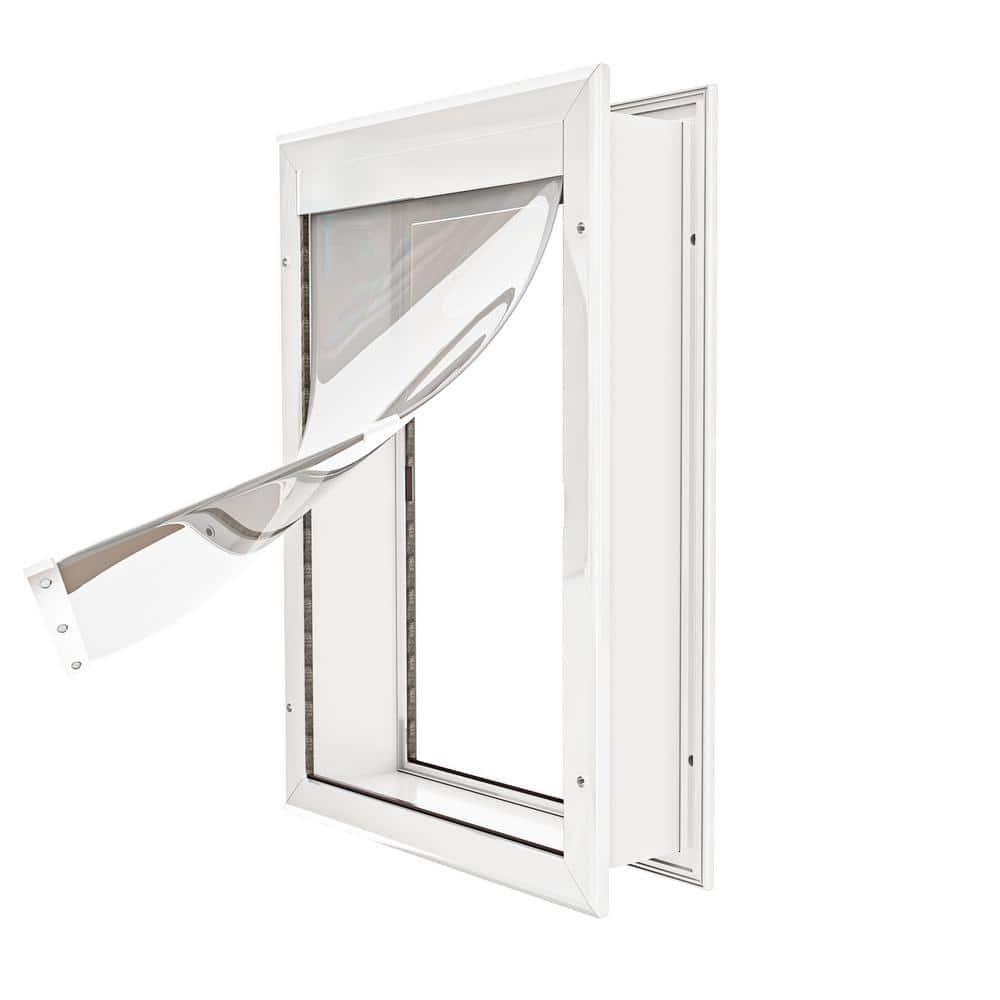 Everbilt 20 in. x 13 in. Large Deluxe Aluminum Frame Dog and Pet Door with Back Baffle