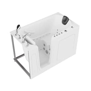 WTHDX Series 32 in. x 60 in. Left Drain Combination Jetted Walk-in Bathtub in White with Powered Fast Drain