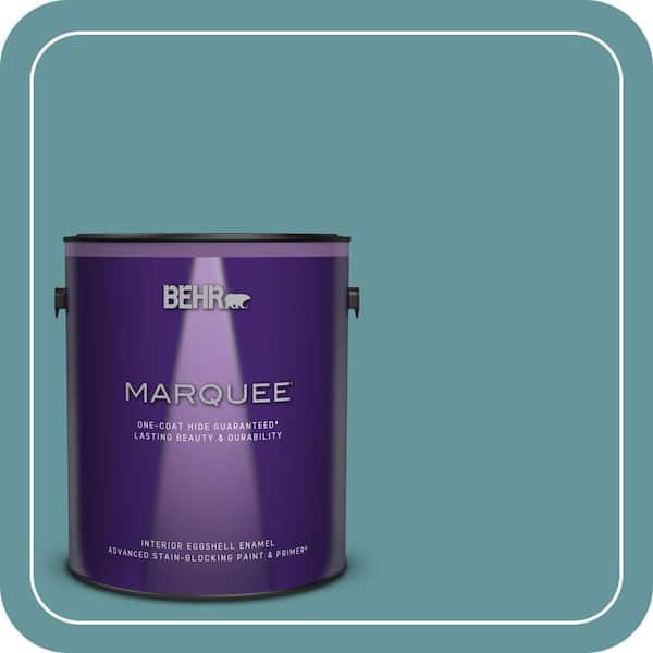 BEHR MARQUEE 1 gal. #MQ6-33 Vintage Teal One-Coat Hide Eggshell Enamel Interior Paint & Primer
