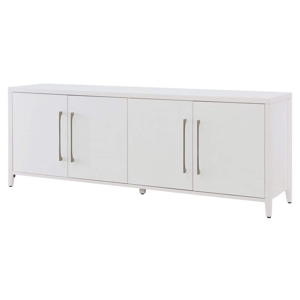 Jasper Modern White TV Stand for Up to 75" TVs with Storage