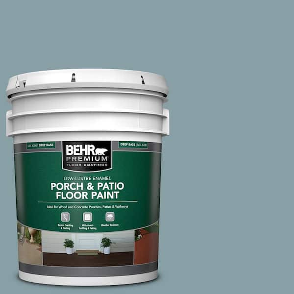 BEHR PREMIUM 5 gal. #BNC-18 Aqua Gray Low-Lustre Enamel Interior/Exterior Porch and Patio Floor Paint