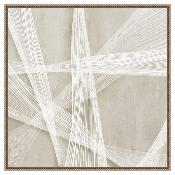 Amanti Art Loomed Symmetry II by Jacob q 30 in. W x 30 in. H. Canvas Wall Art Print Framed in Bronze