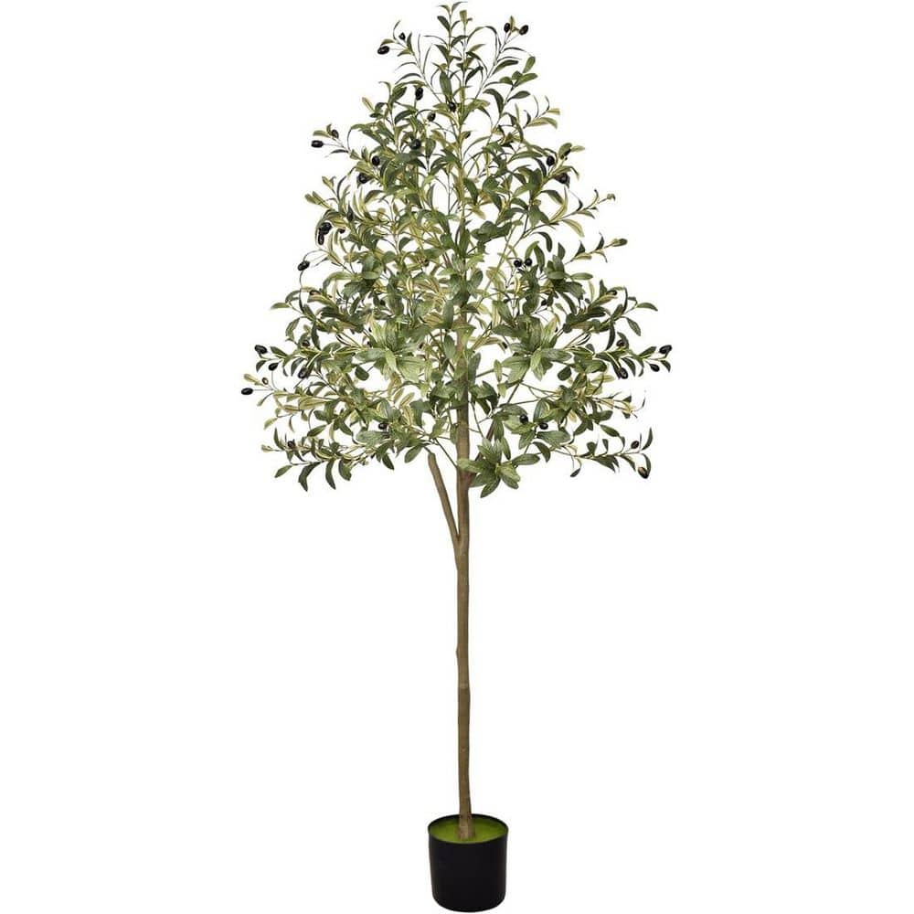 5.91 ft. Artificial Olive Tree in Pot Lifelike Indoor Faux Plant