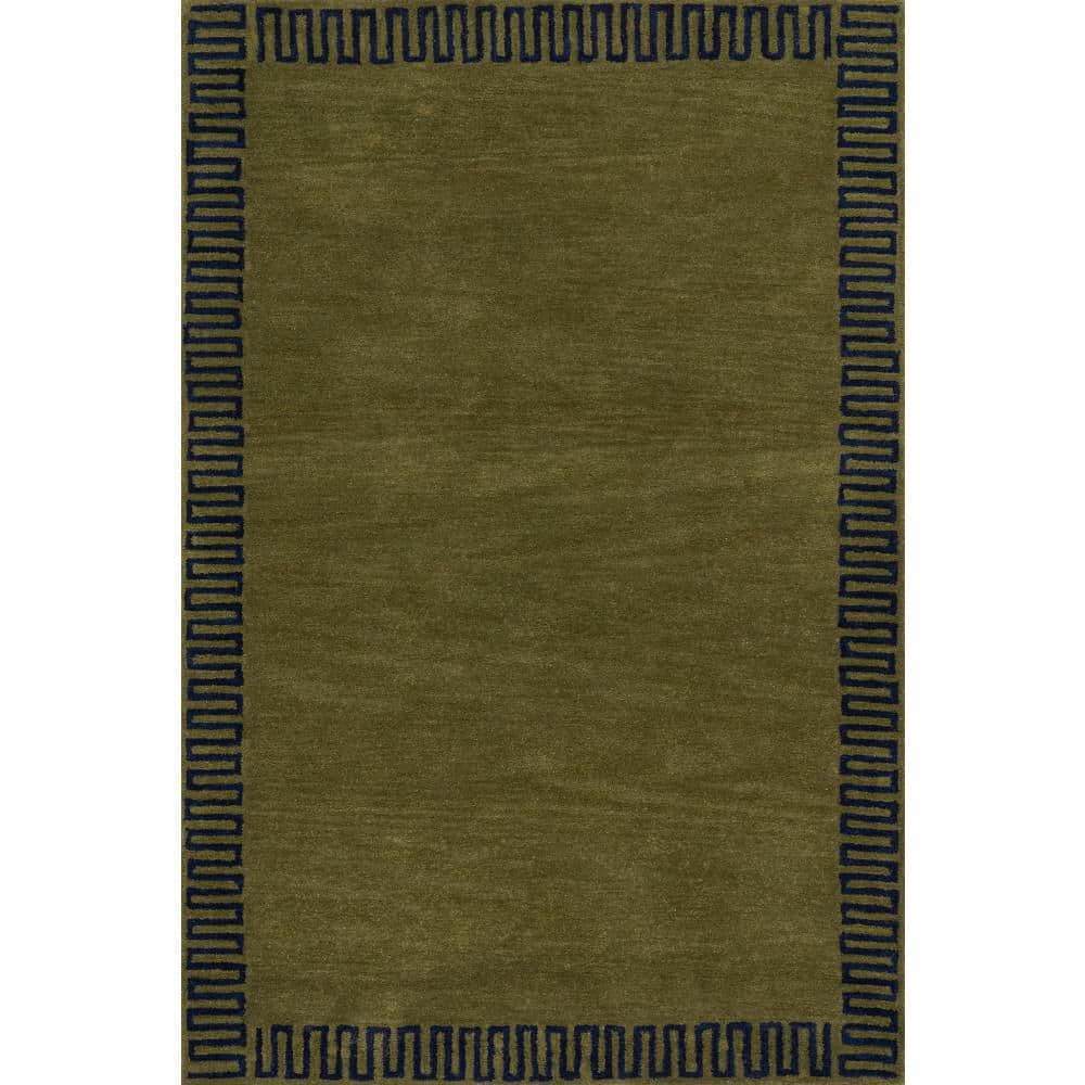 9 ft. x 12 ft. Green Taya Modern Bordered Indoor Area Rug price history on PriceWatchPro