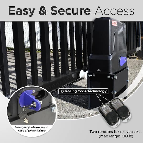 ALEKO Chain-Driven Sliding Gate Opener - AC1100 Basic Kit