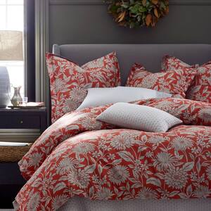 Legends Luxury Sunset Floral Rust Sateen Comforter
