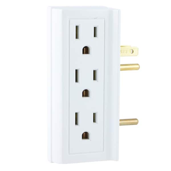 4 Pack 6 Way Outlet Indoor Wall Tap Adapter AC Plug Splitter Wall Socket Divider 