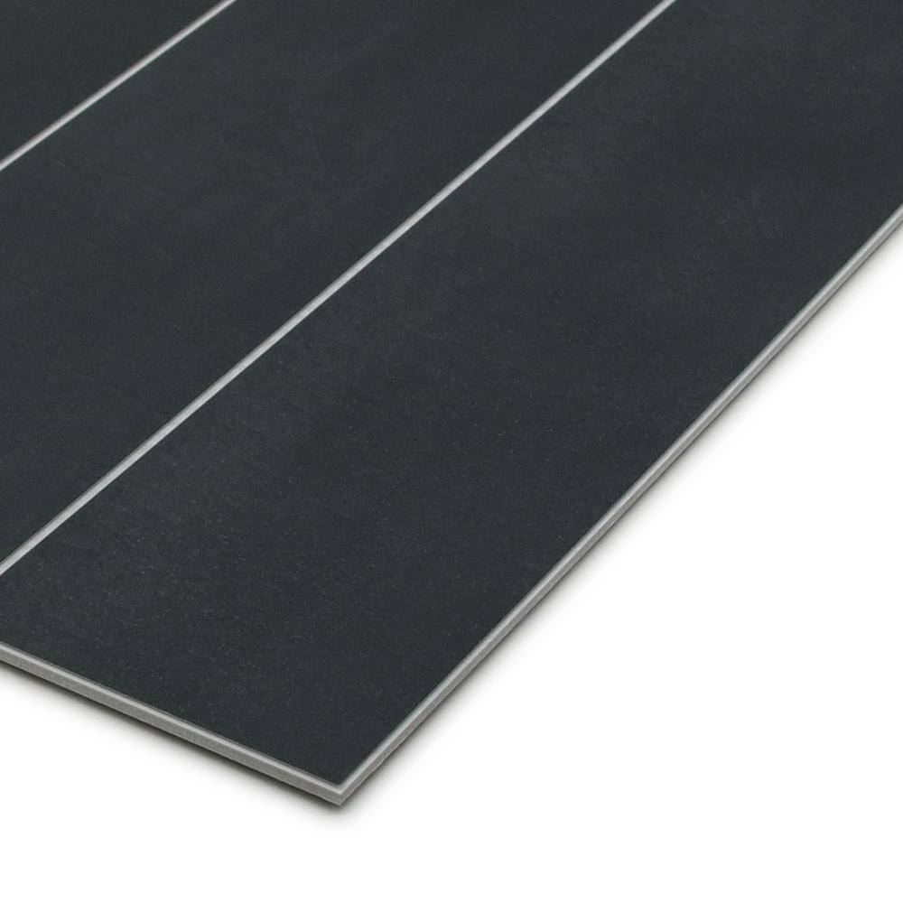 Black Stone Composite Peel & Stick Mosaic Tile Set