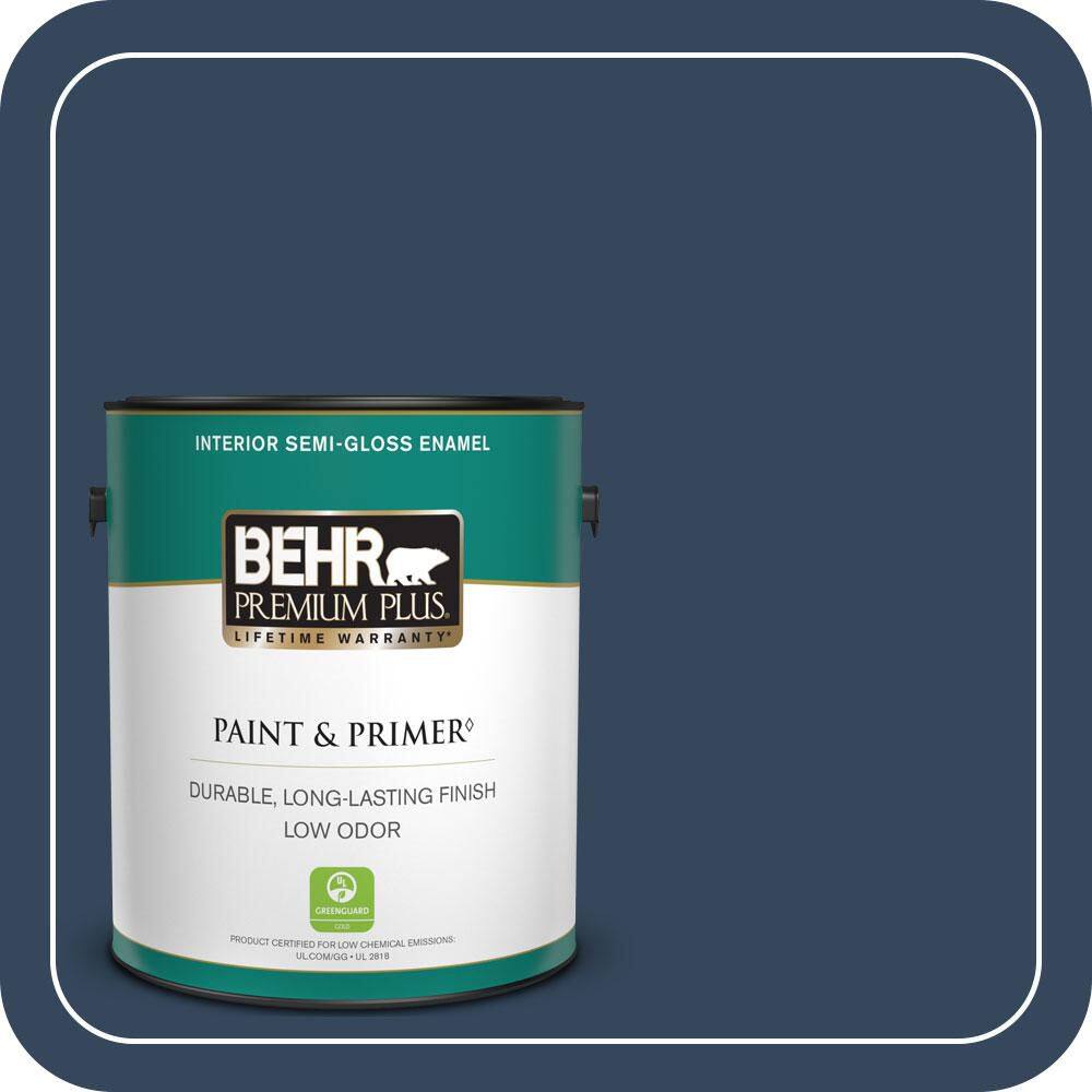 1 gal. #MQ5-54 Compass Blue Semi-Gloss Enamel Low Odor Interior Paint & Primer price history on PriceWatchPro