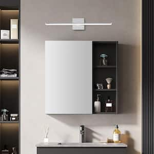 Nimbus 20 in. W 18-Watt 1-Light Dimmable Polished Chrome LED Vanity Light Integrated LED Wall Sconce with Acrylic Shade