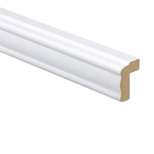 Newport Pacific White Plywood Shaker Assembled Kitchen Cabinet Light Rail Molding 96 in W x 0.75 in D x 2.25 in H
