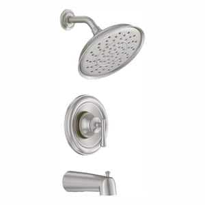 Ashville Single-Handle 1-Spray Tub and Shower Faucet in Spot Resist Brushed Nickel (Valve Included)