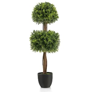 40 in. Artificial Boxwood Topiary Ball Tree Faux Plant Fake Plant for Decoration